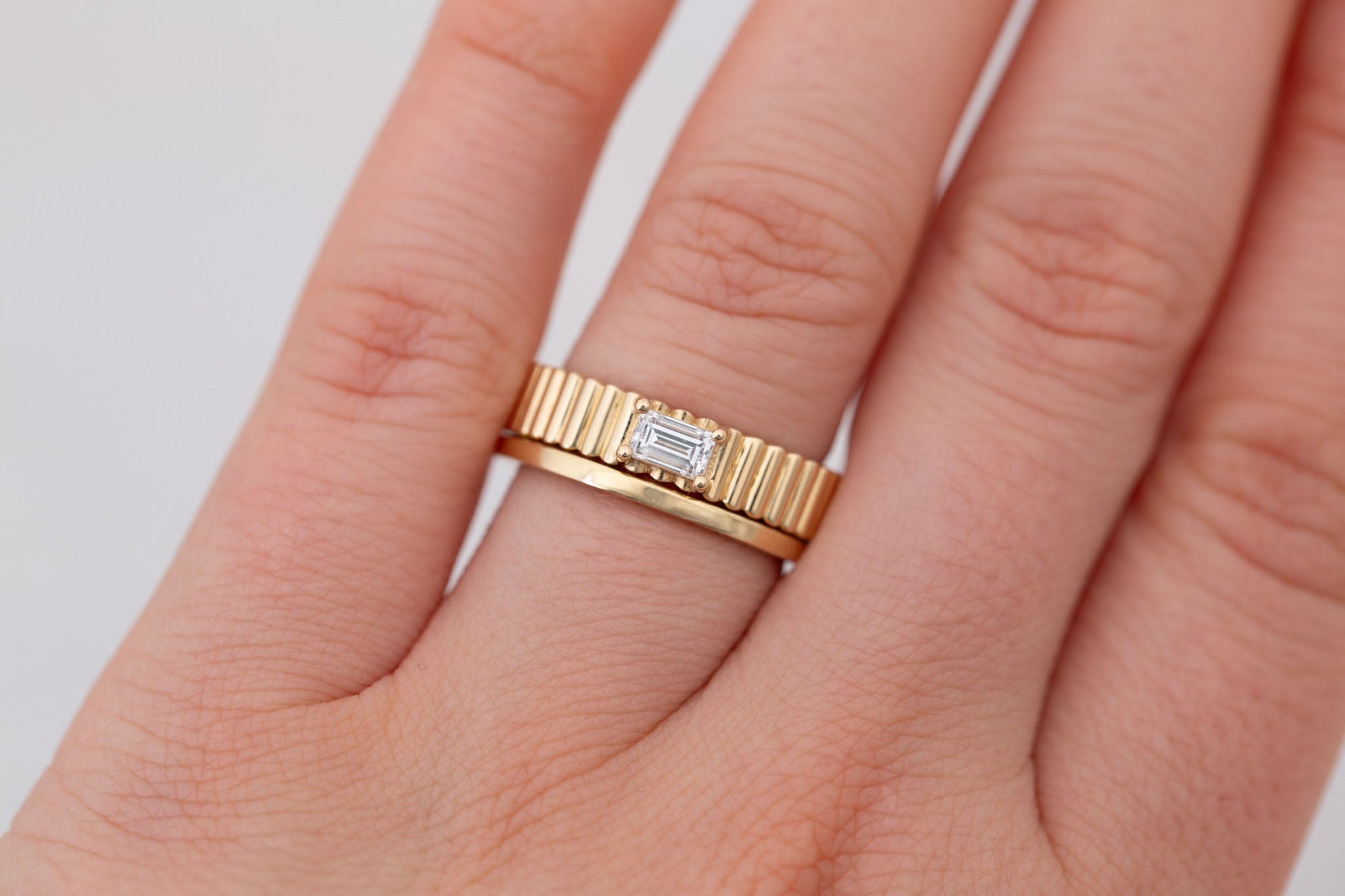 2 CT Round Three Stones Lab Grown Diamond Engagement Ring