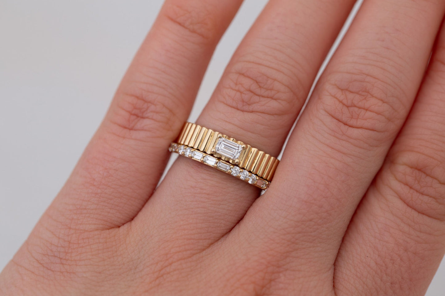 2 CT Round Three Stones Lab Grown Diamond Engagement Ring