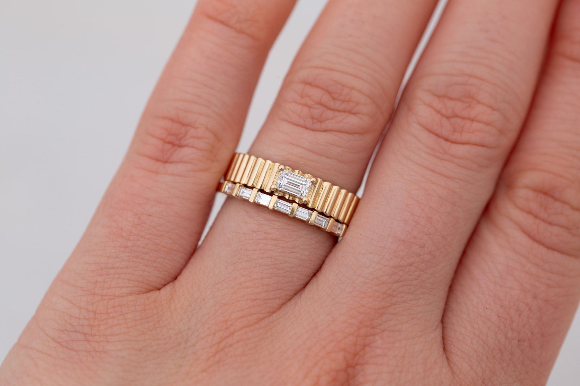 2 CT Round Three Stones Lab Grown Diamond Engagement Ring