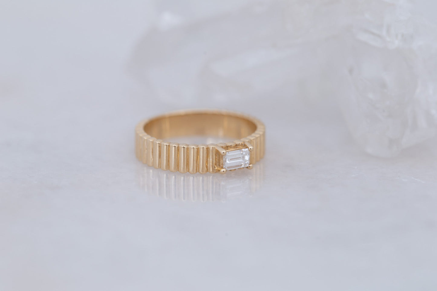 2 CT Round Three Stones Lab Grown Diamond Engagement Ring