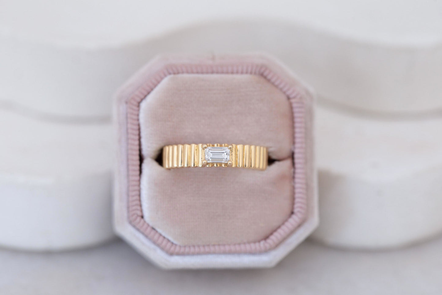 2 CT Round Three Stones Lab Grown Diamond Engagement Ring