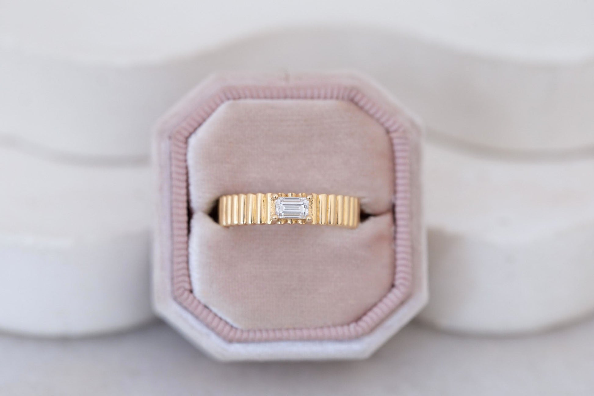 2 CT Round Three Stones Lab Grown Diamond Engagement Ring