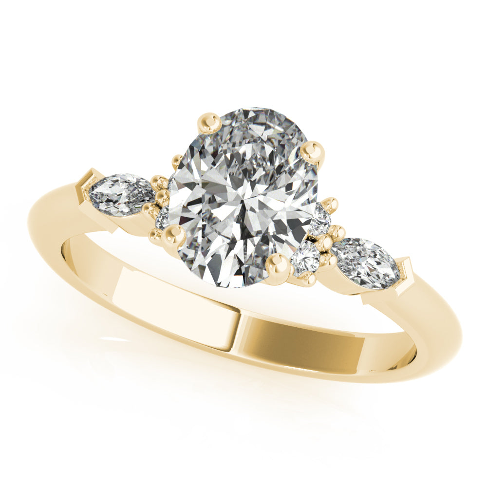 2 CT Round Three Stones Lab Grown Diamond Engagement Ring