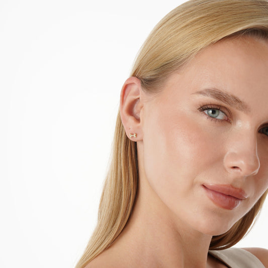 1.0 CT Round Bezel Solitaire Lab Grown Diamond Earrings