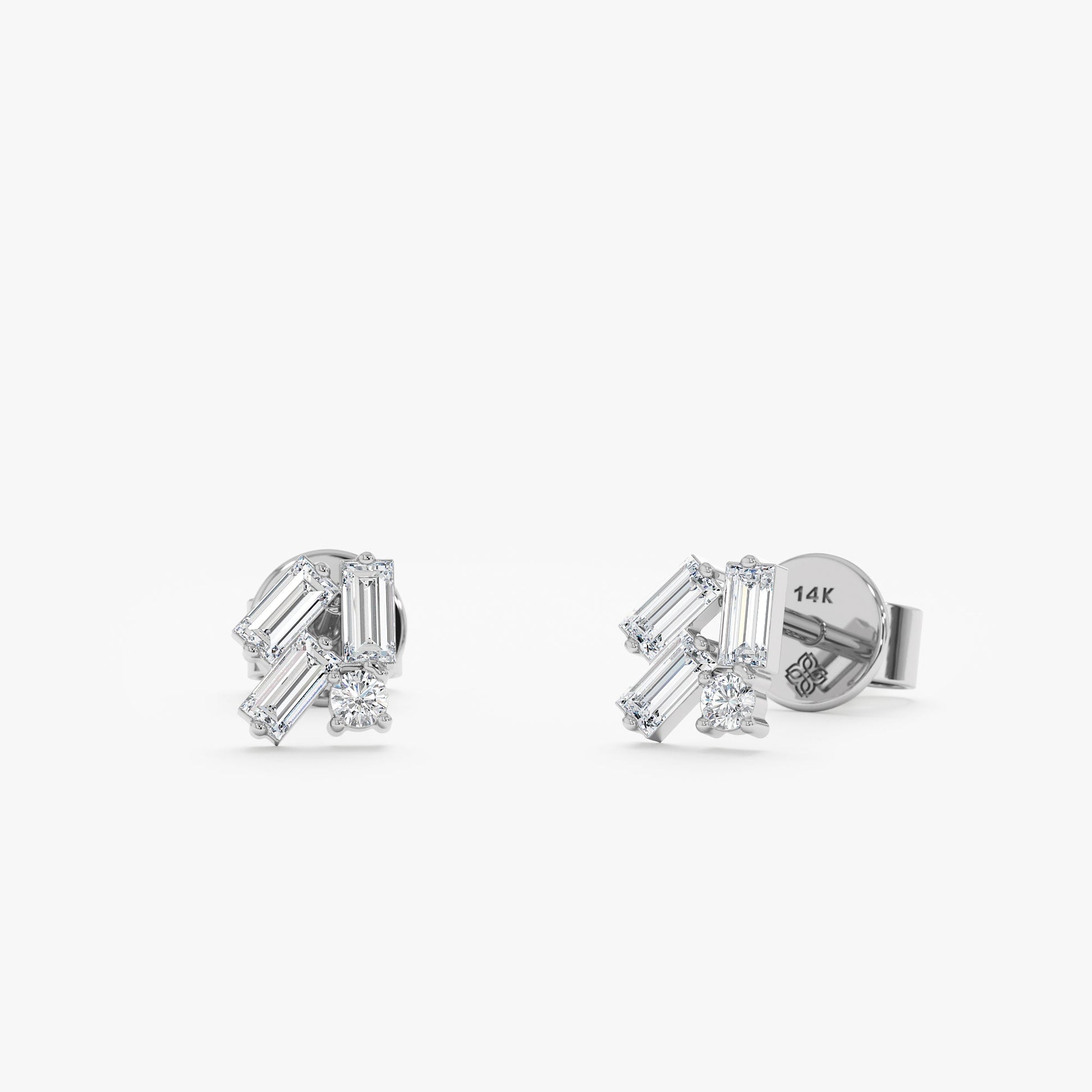1.0 CT Round Bezel Solitaire Lab Grown Diamond Earrings