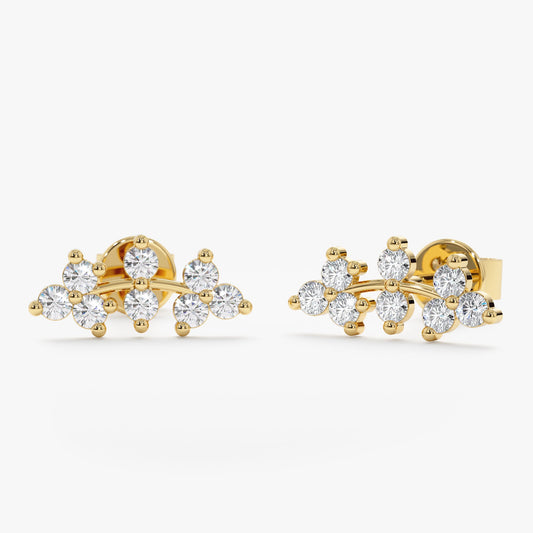1.0 CT Round Bezel Solitaire Lab Grown Diamond Earrings