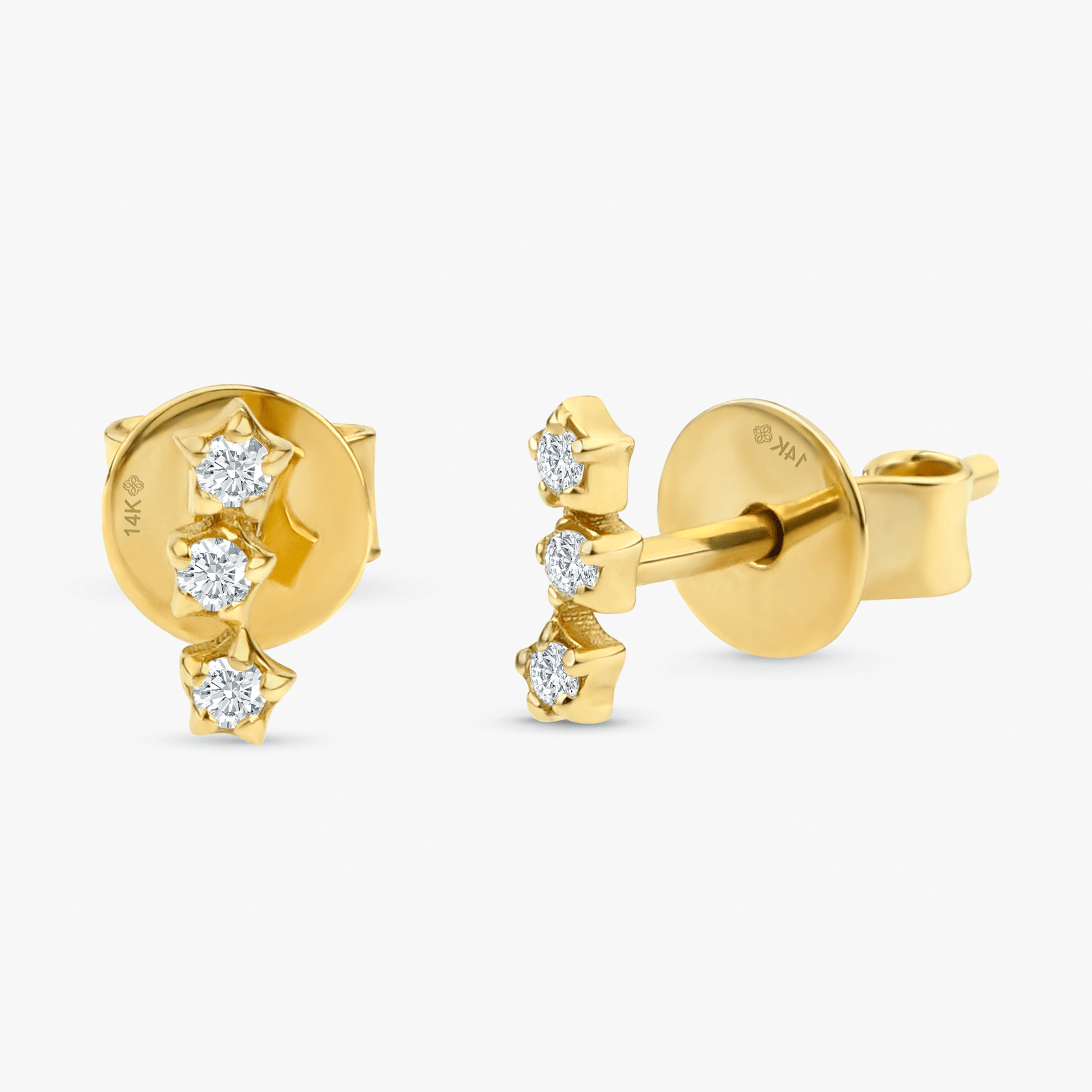 1.0 CT Round Bezel Solitaire Lab Grown Diamond Earrings