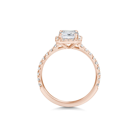 2 CT Emerald Halo CVD F/VS1 Diamond Engagement Ring 10