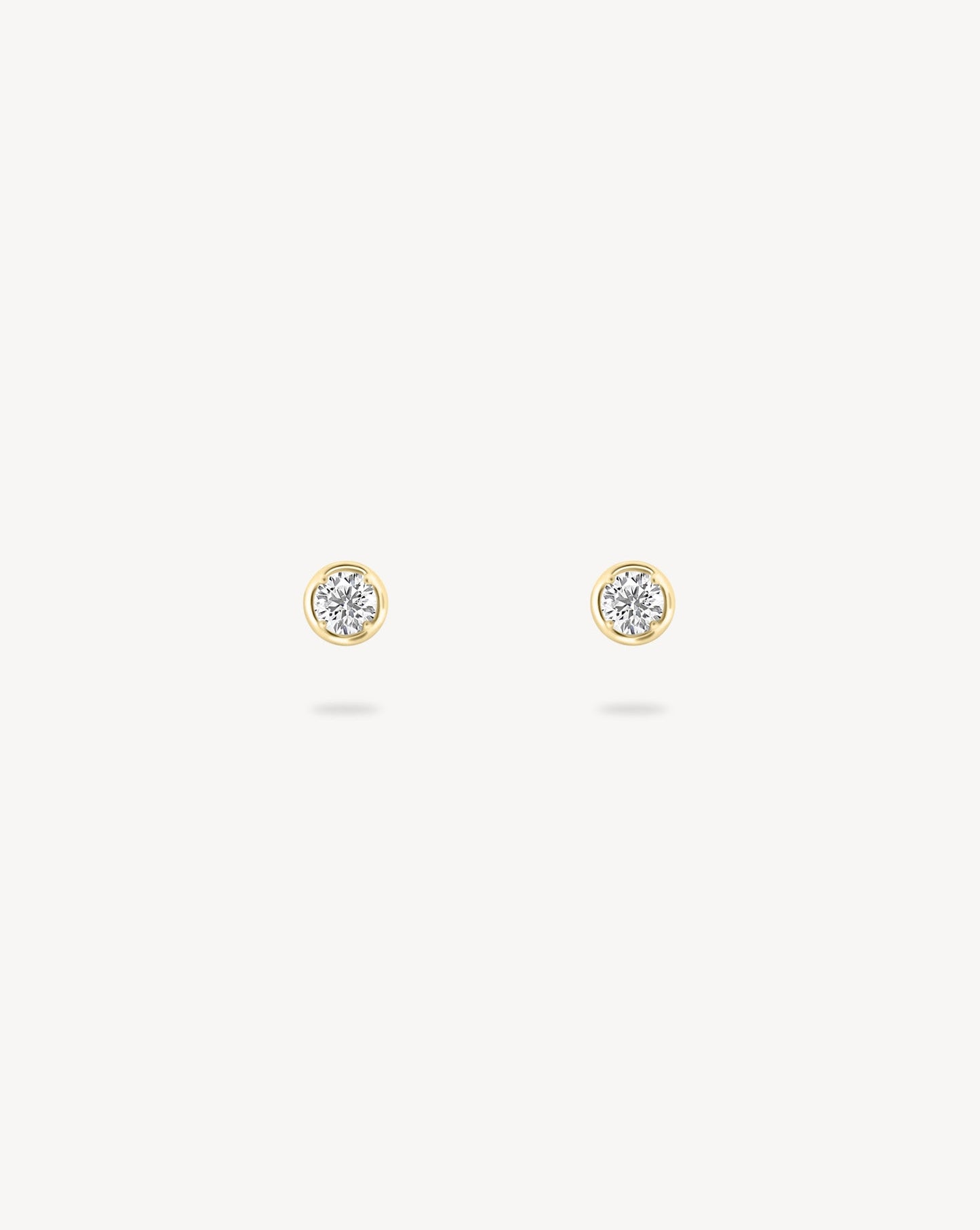 1.0 CT Round Bezel Solitaire Lab Grown Diamond Earrings