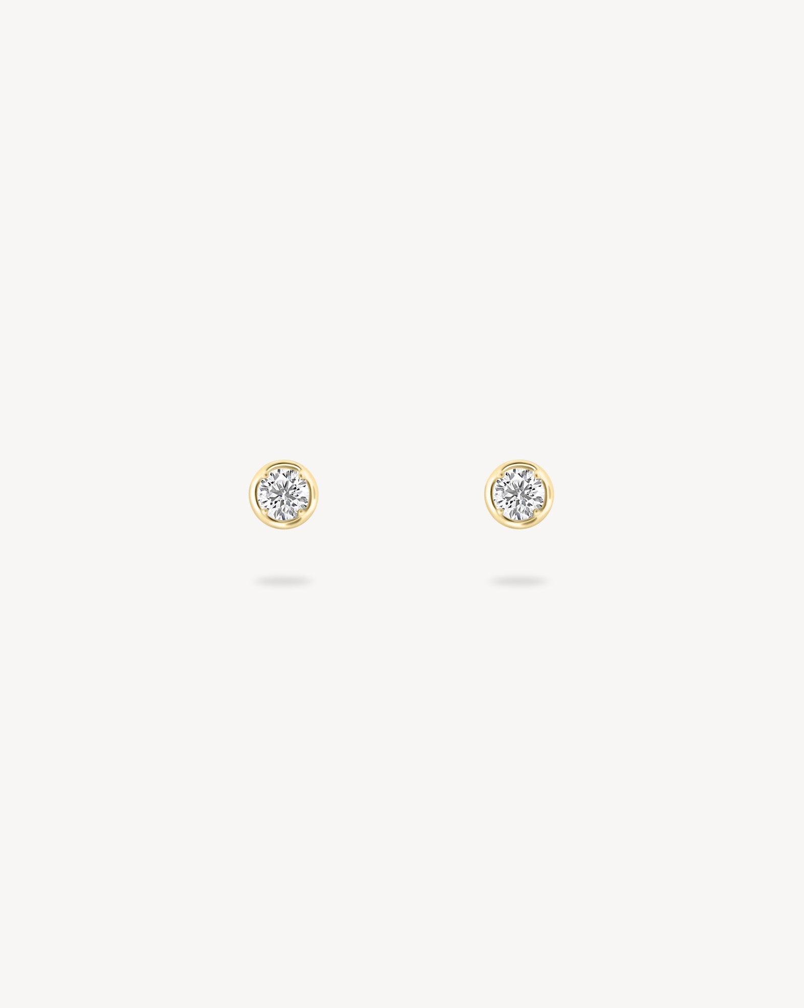 1.0 CT Round Bezel Solitaire Lab Grown Diamond Earrings