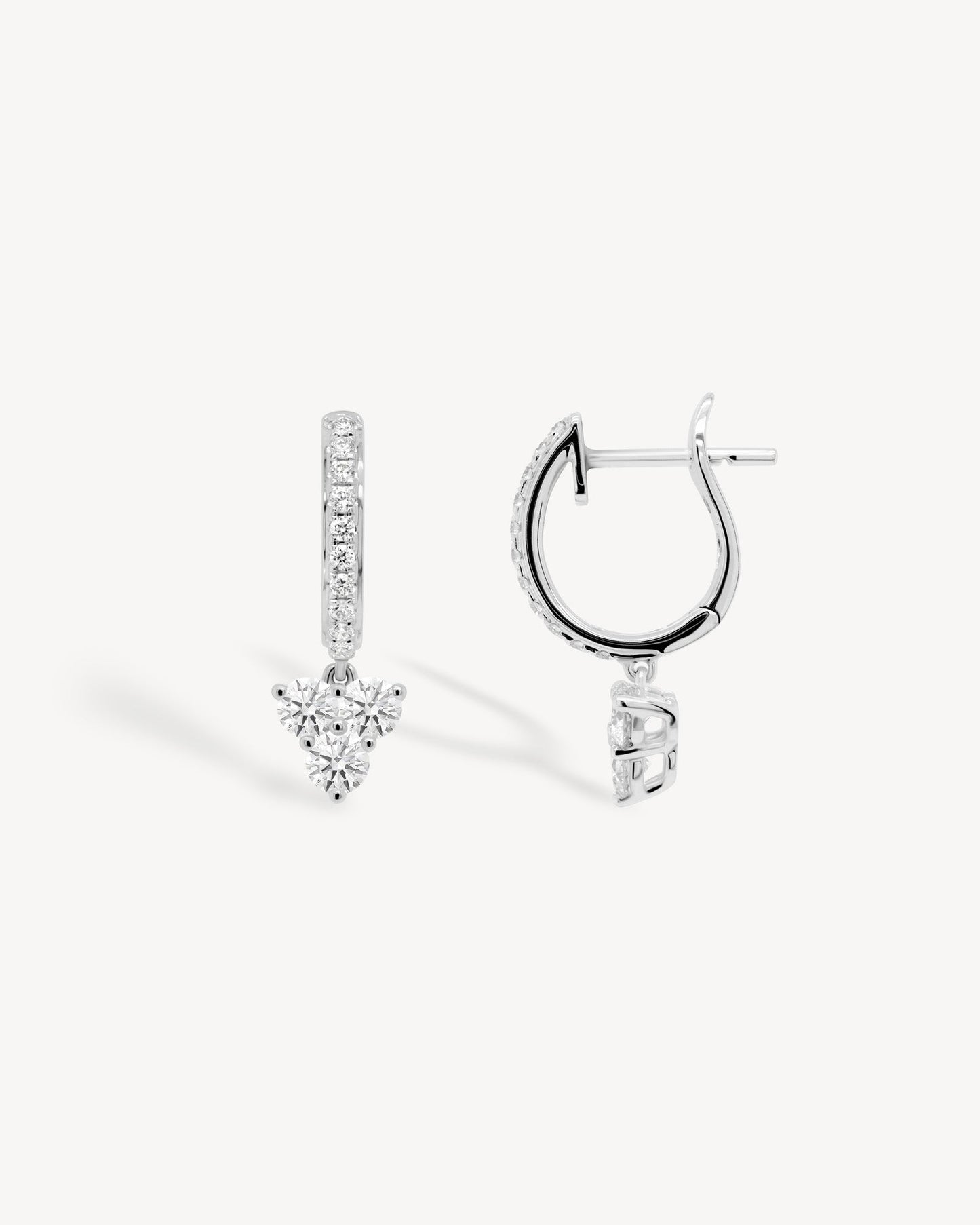 1.0 CT Round Bezel Solitaire Lab Grown Diamond Earrings