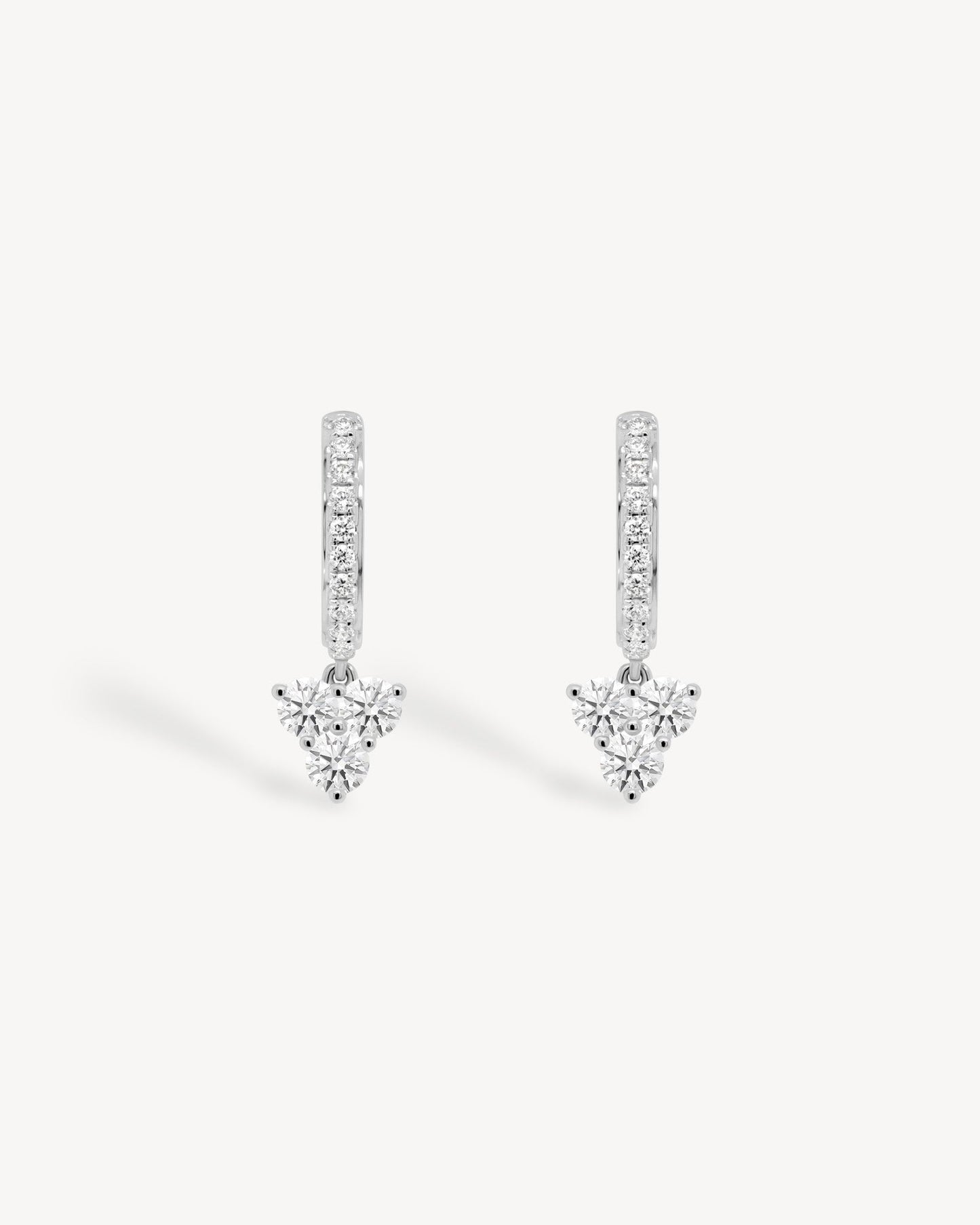 1.0 CT Round Bezel Solitaire Lab Grown Diamond Earrings