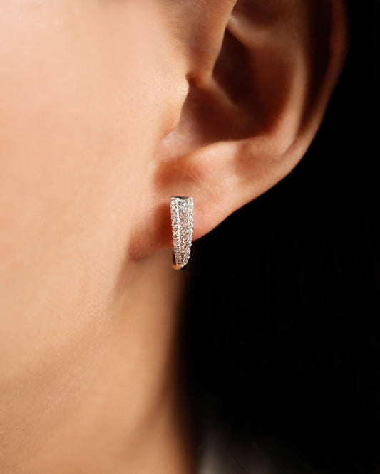1.0 CT Round Bezel Solitaire Lab Grown Diamond Earrings