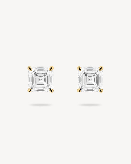 1.0 CT Round Bezel Solitaire Lab Grown Diamond Earrings