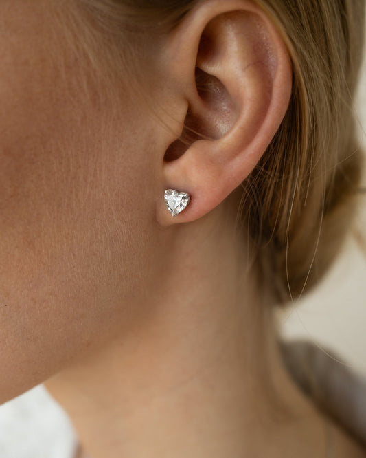 1.0 CT Round Bezel Solitaire Lab Grown Diamond Earrings