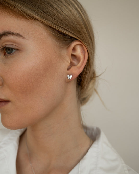 1.0 CT Round Bezel Solitaire Lab Grown Diamond Earrings