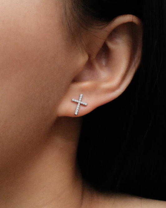 1.0 CT Round Bezel Solitaire Lab Grown Diamond Earrings