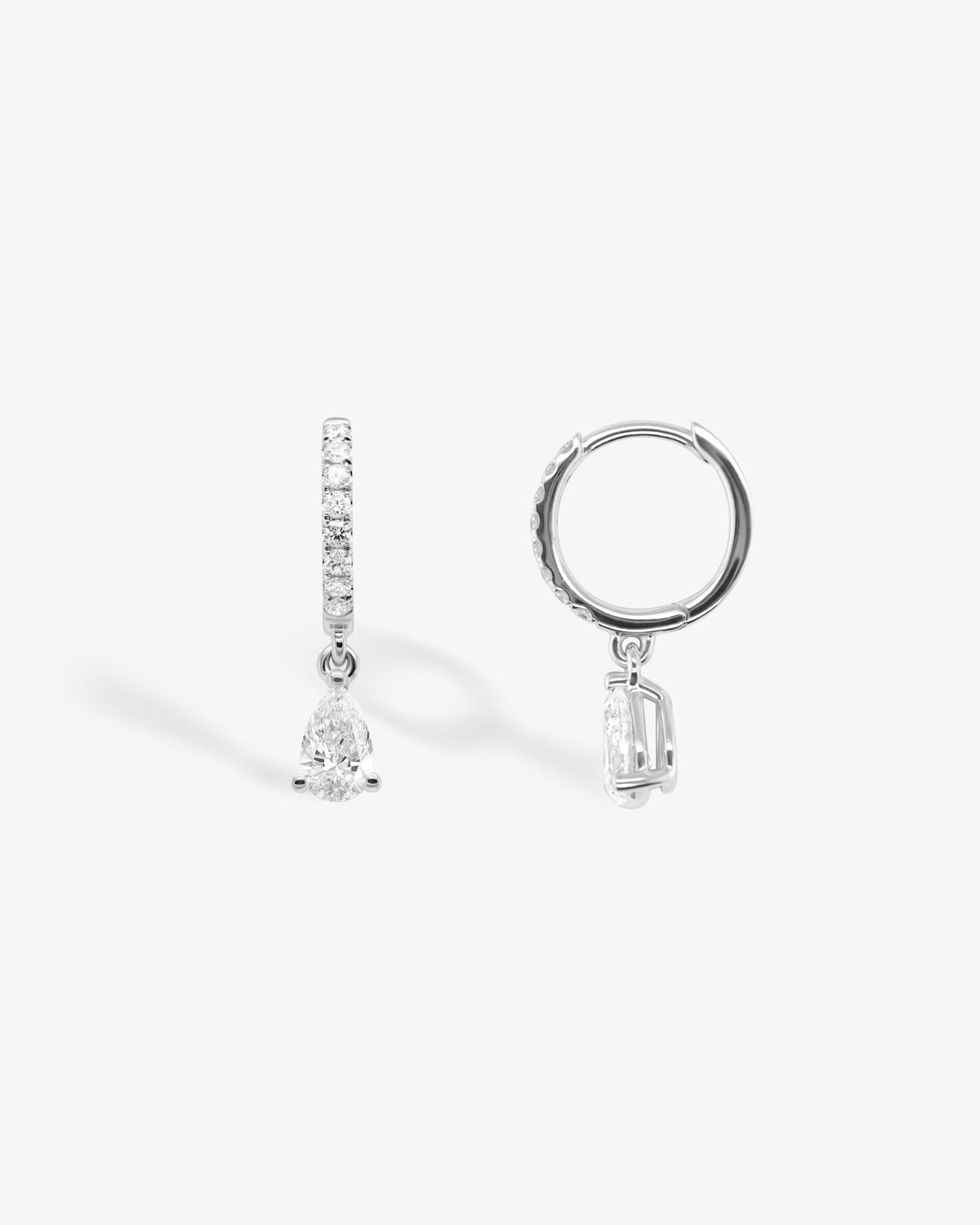 1.0 CT Round Bezel Solitaire Lab Grown Diamond Earrings
