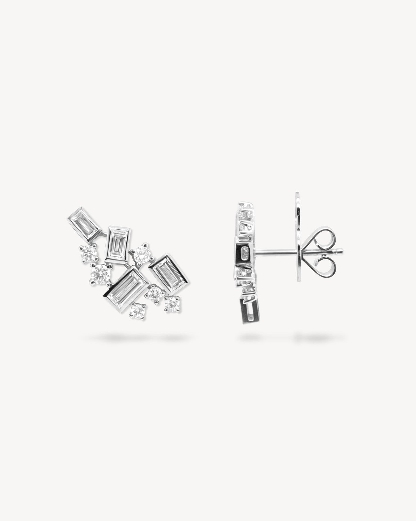 1.0 CT Round Bezel Solitaire Lab Grown Diamond Earrings