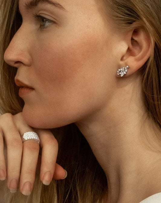 1.0 CT Round Bezel Solitaire Lab Grown Diamond Earrings