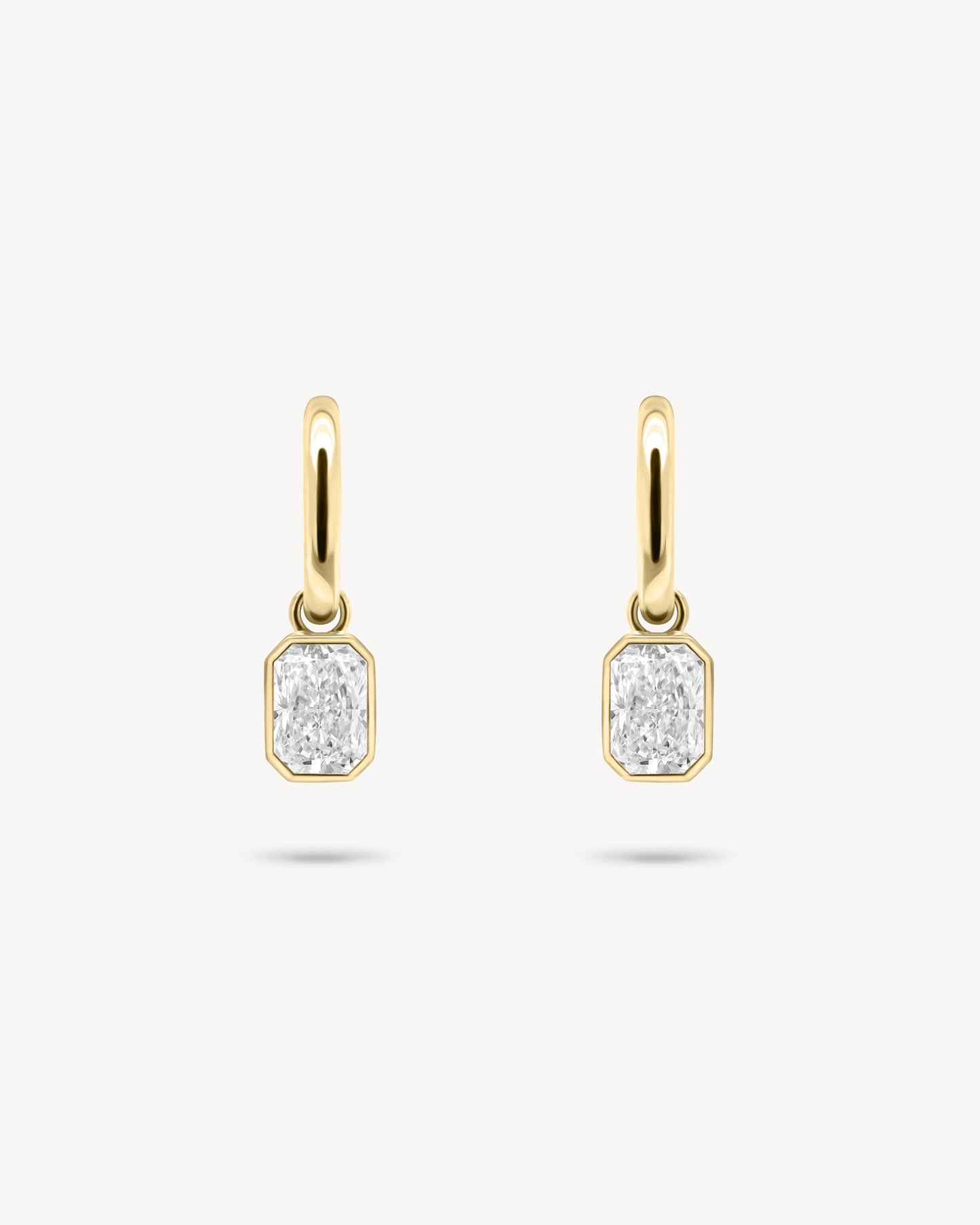 1.0 CT Round Bezel Solitaire Lab Grown Diamond Earrings