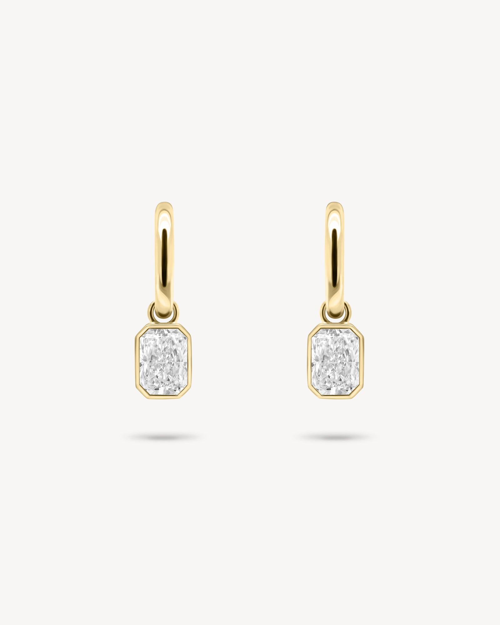 1.0 CT Round Bezel Solitaire Lab Grown Diamond Earrings