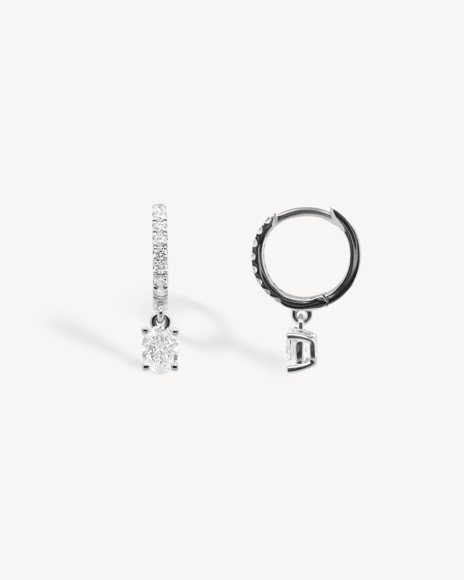 1.0 CT Round Bezel Solitaire Lab Grown Diamond Earrings