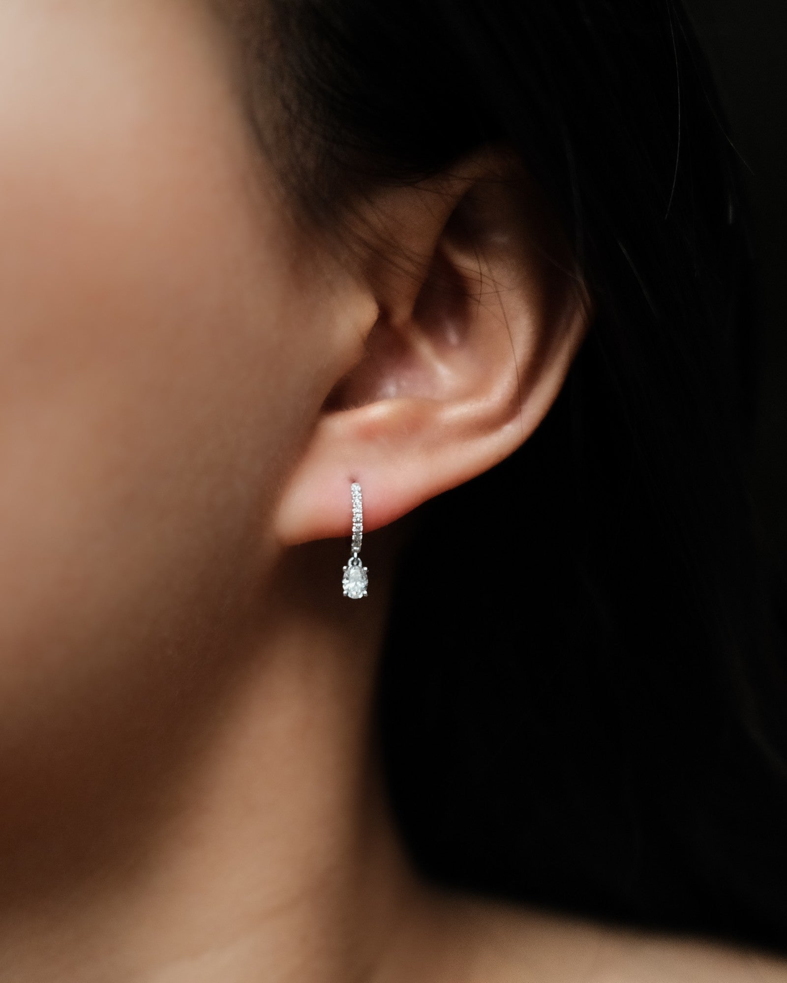 1.0 CT Round Bezel Solitaire Lab Grown Diamond Earrings