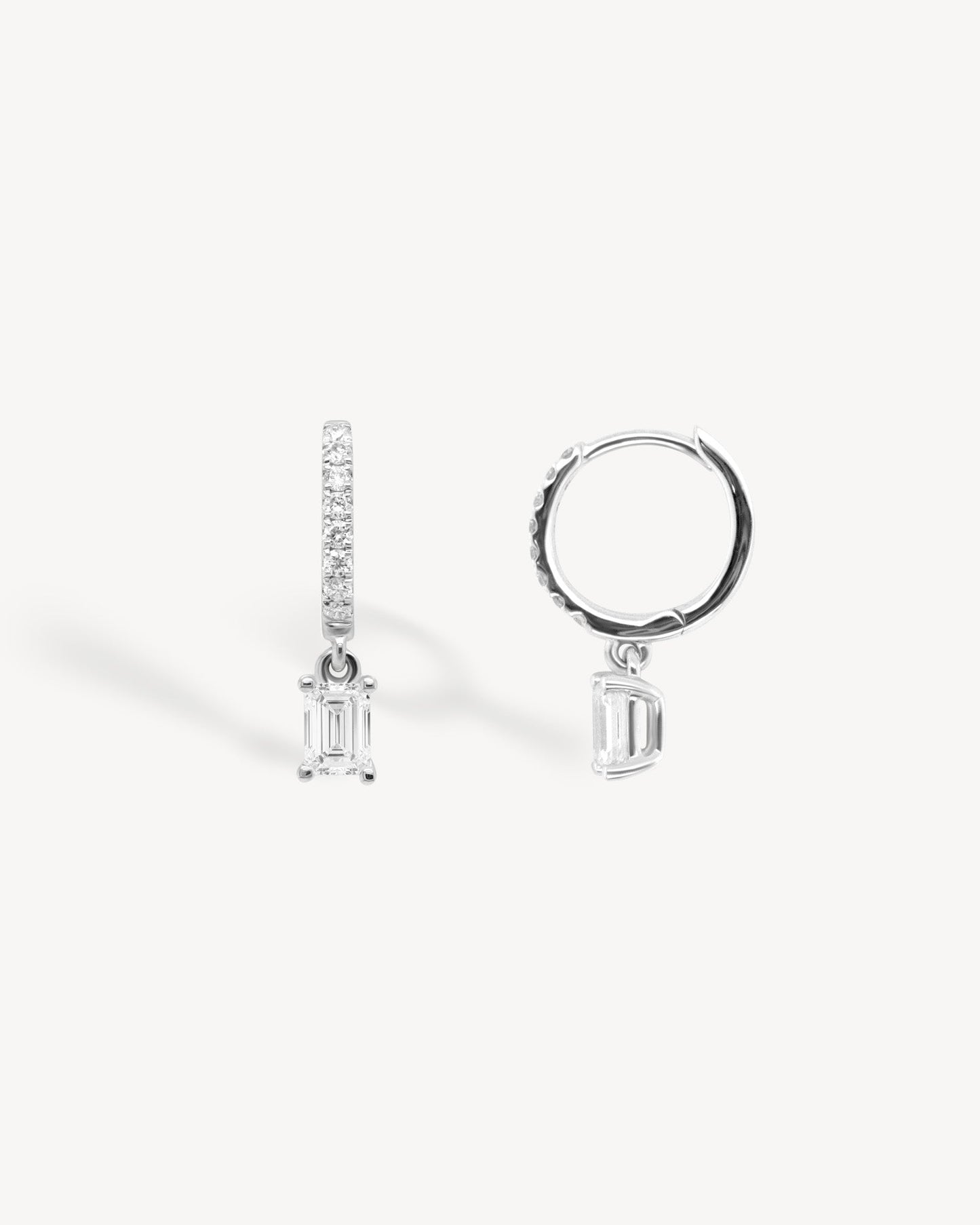 1.0 CT Round Bezel Solitaire Lab Grown Diamond Earrings
