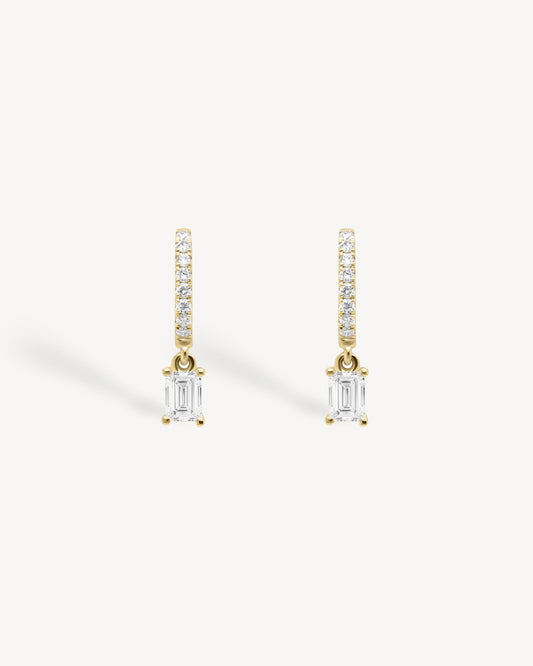 1.0 CT Round Bezel Solitaire Lab Grown Diamond Earrings