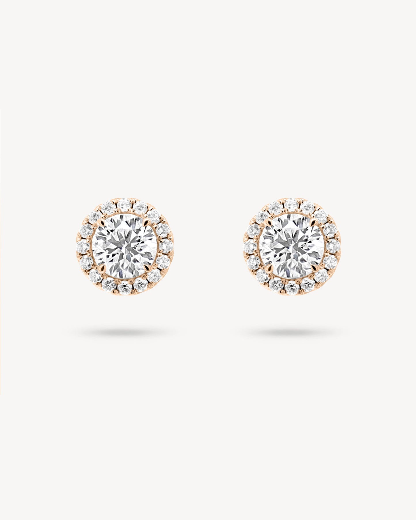 1.0 CT Round Bezel Solitaire Lab Grown Diamond Earrings