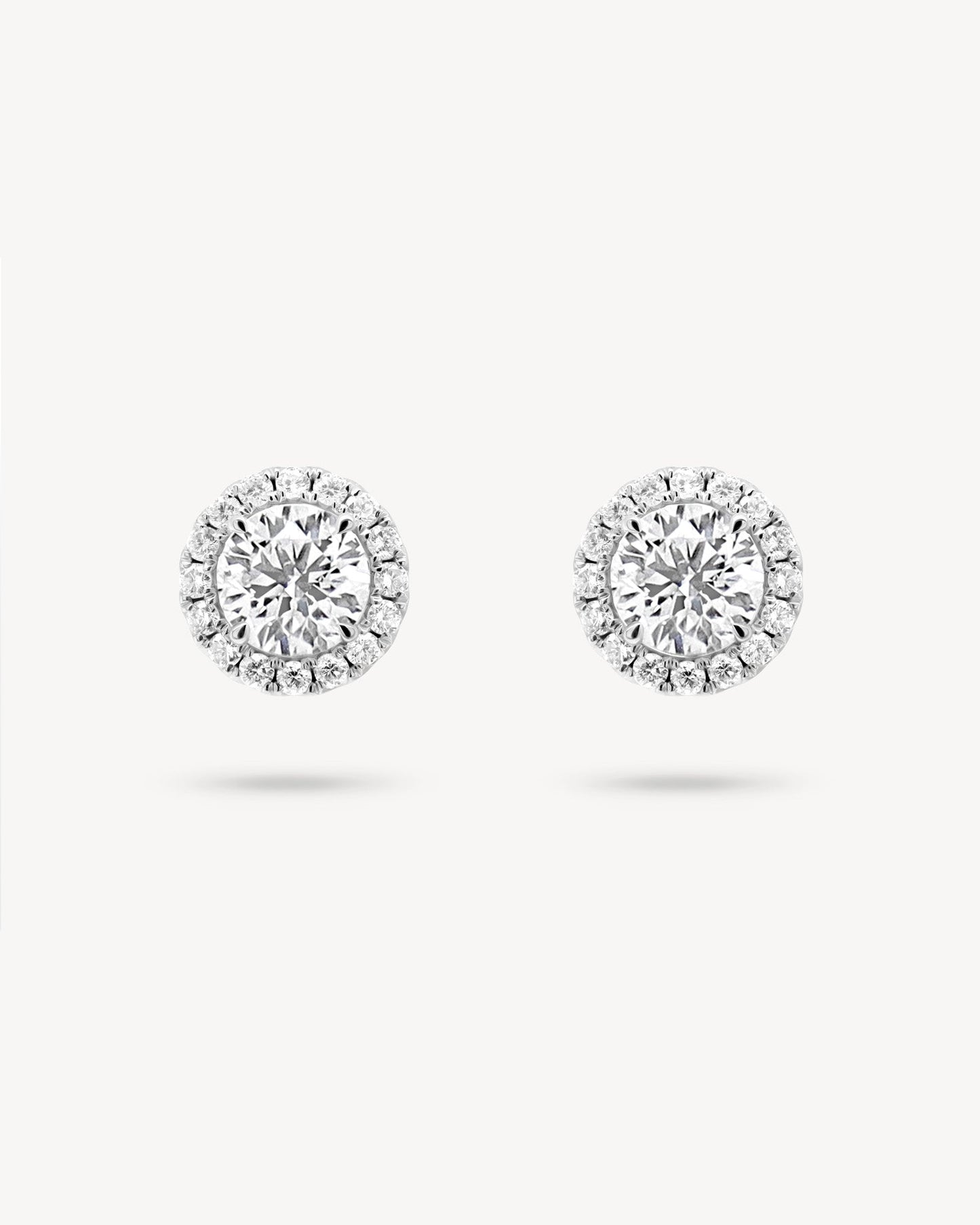 1.0 CT Round Bezel Solitaire Lab Grown Diamond Earrings