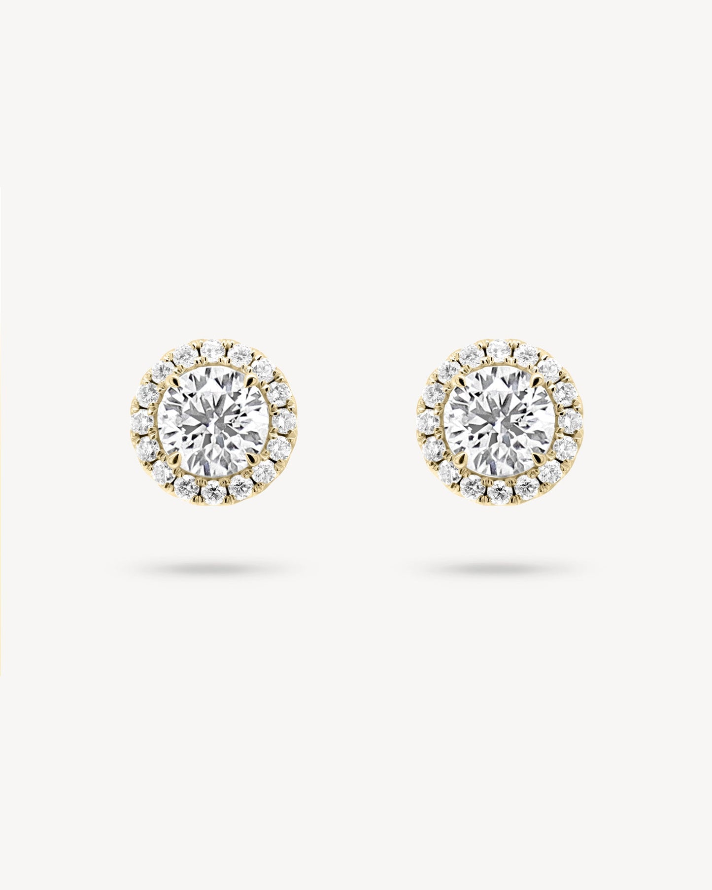 1.0 CT Round Bezel Solitaire Lab Grown Diamond Earrings