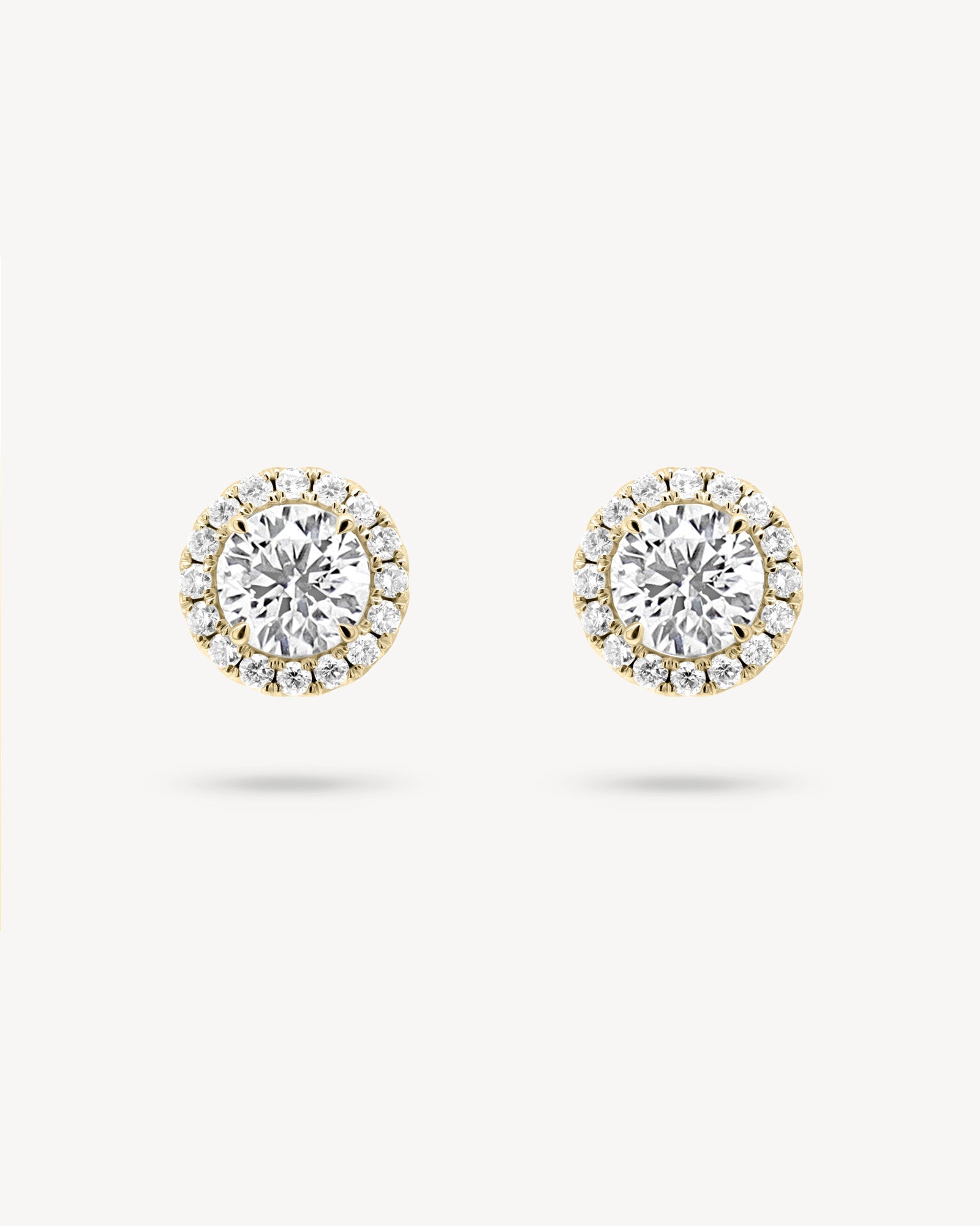 1.0 CT Round Bezel Solitaire Lab Grown Diamond Earrings