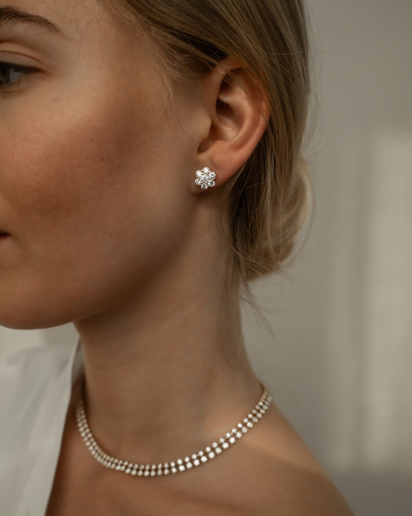 1.0 CT Round Bezel Solitaire Lab Grown Diamond Earrings