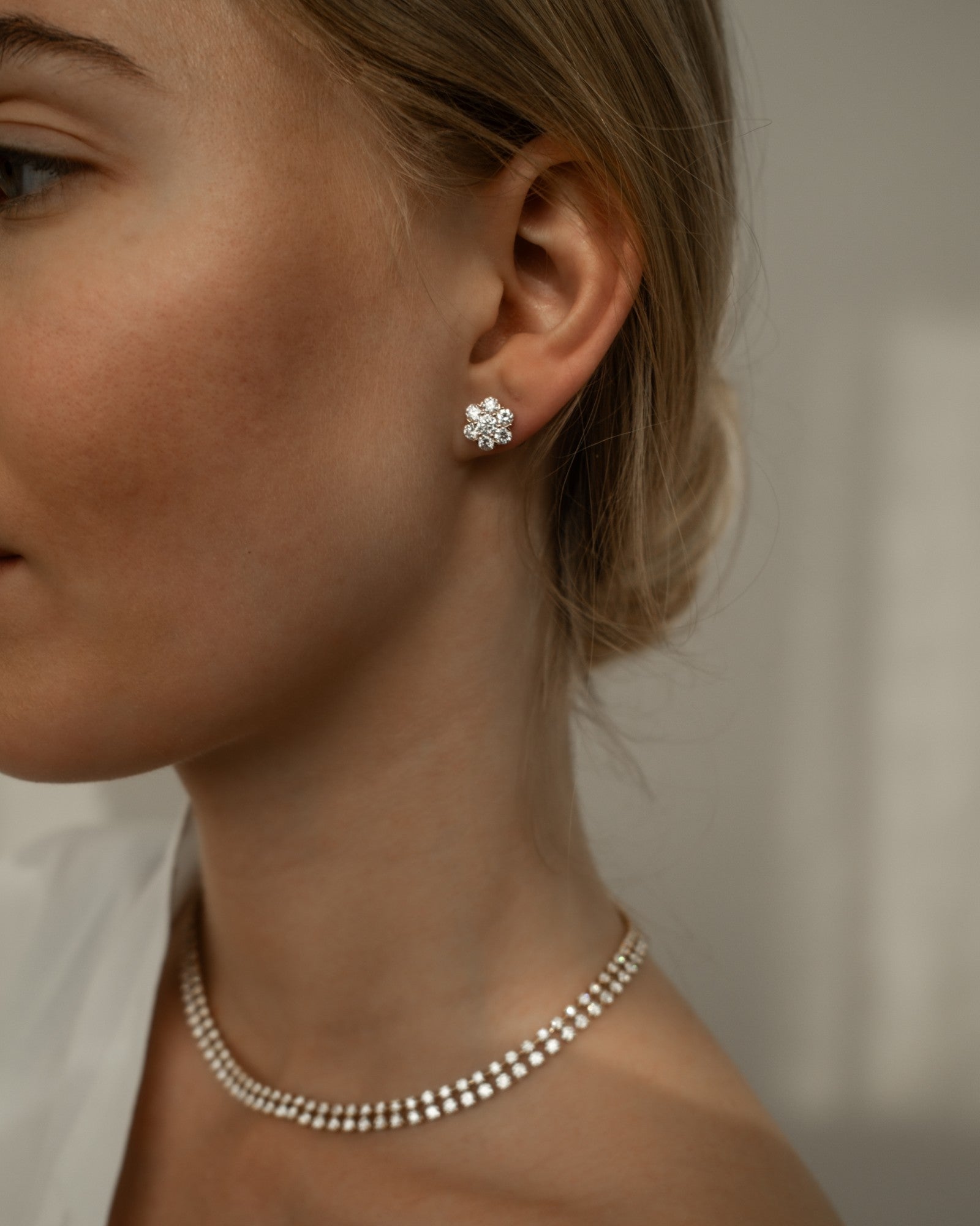 1.0 CT Round Bezel Solitaire Lab Grown Diamond Earrings