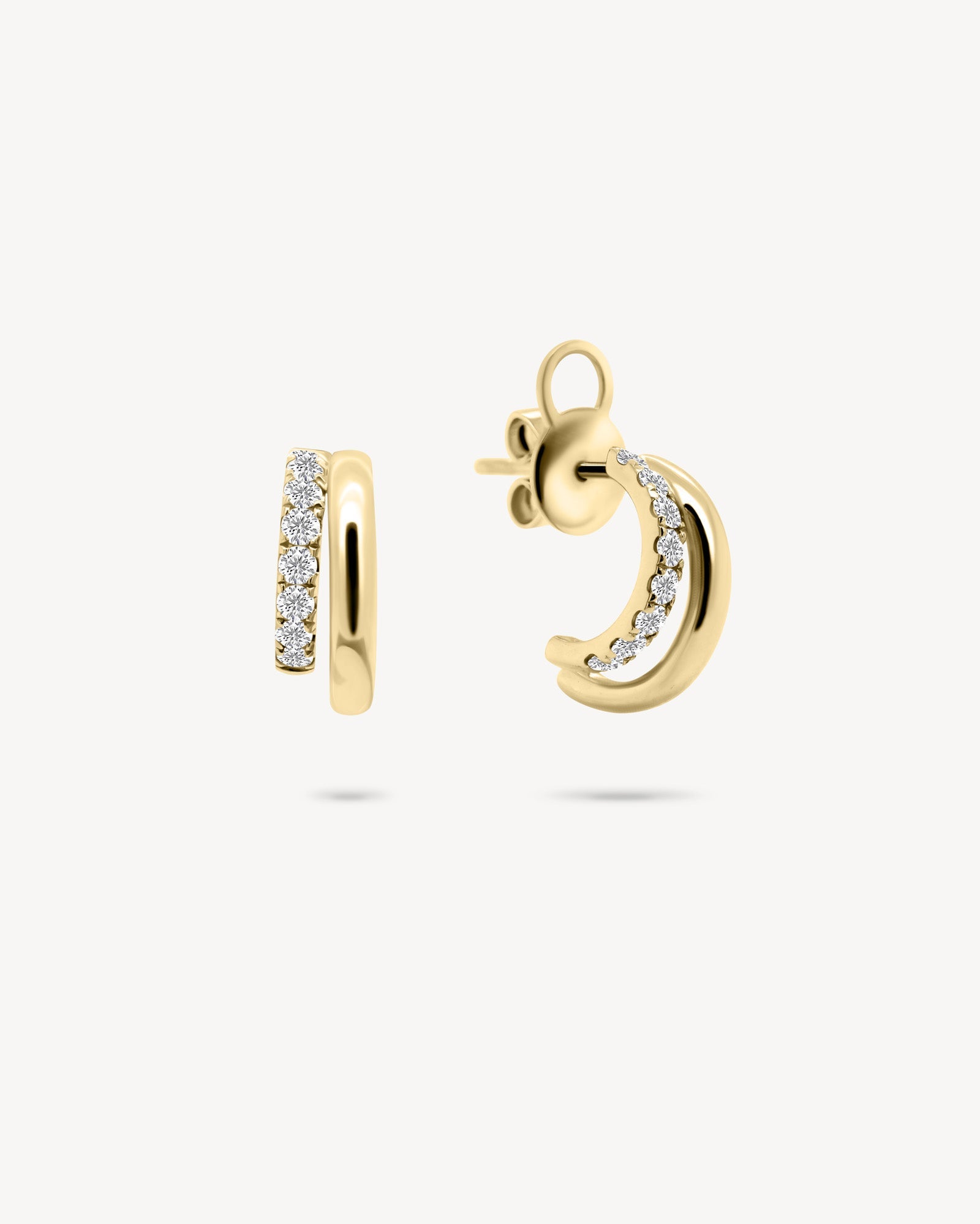 1.0 CT Round Bezel Solitaire Lab Grown Diamond Earrings