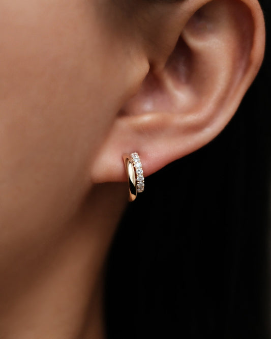 1.0 CT Round Bezel Solitaire Lab Grown Diamond Earrings