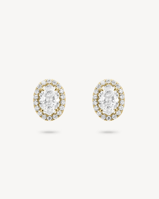 1.0 CT Round Bezel Solitaire Lab Grown Diamond Earrings