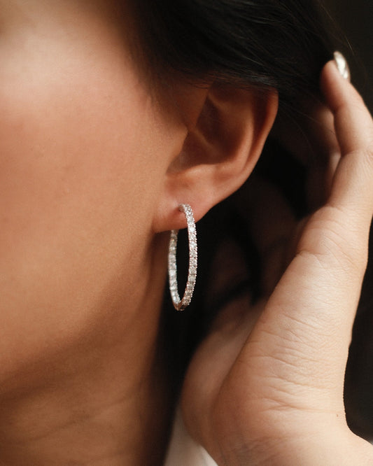 1.0 CT Round Bezel Solitaire Lab Grown Diamond Earrings