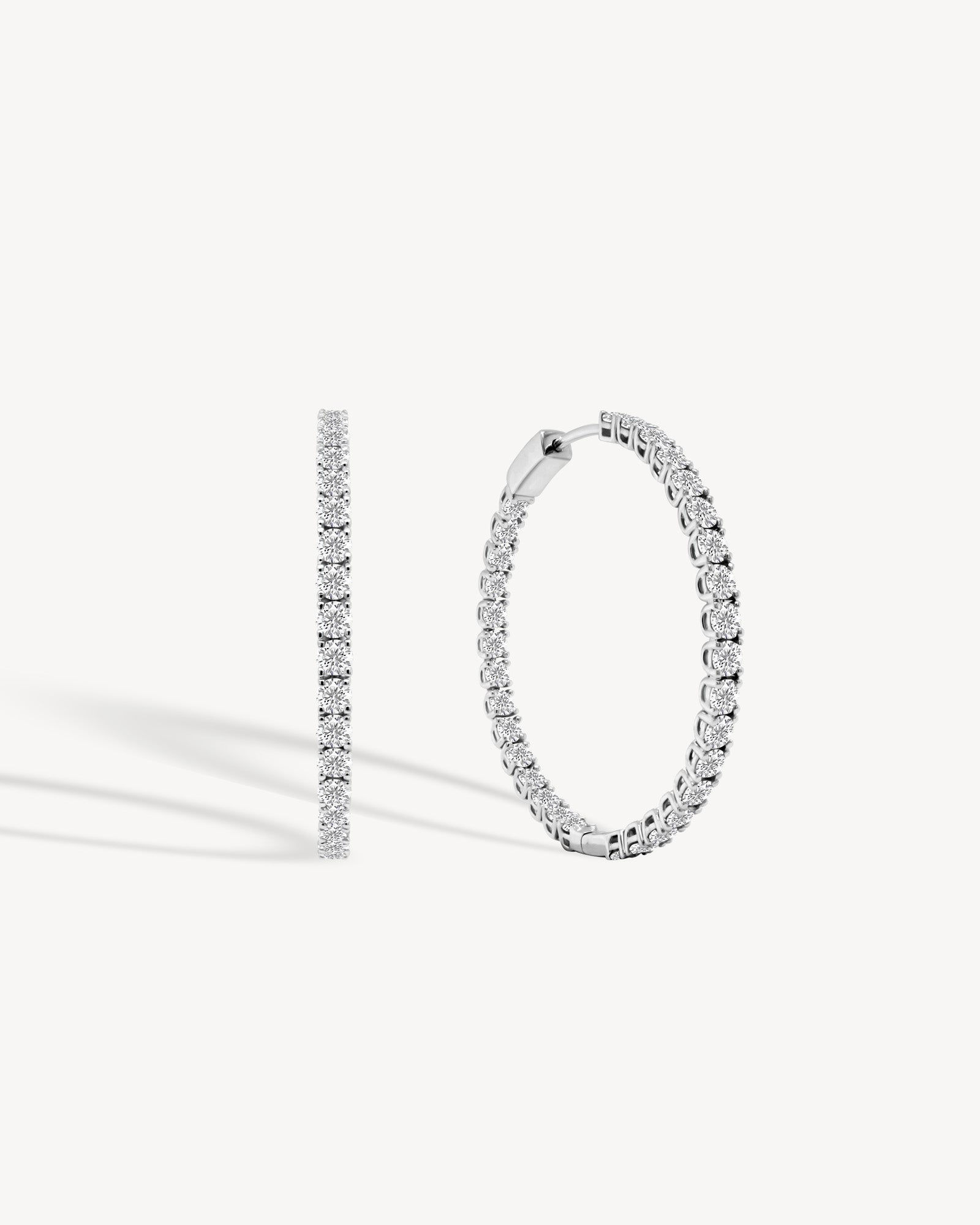 1.0 CT Round Bezel Solitaire Lab Grown Diamond Earrings