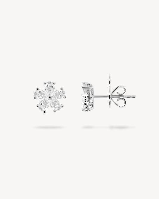 1.0 CT Round Bezel Solitaire Lab Grown Diamond Earrings