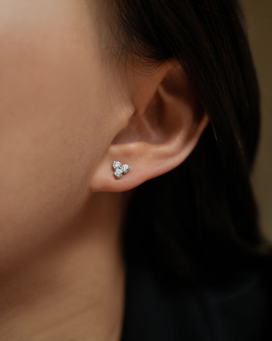 1.0 CT Round Bezel Solitaire Lab Grown Diamond Earrings