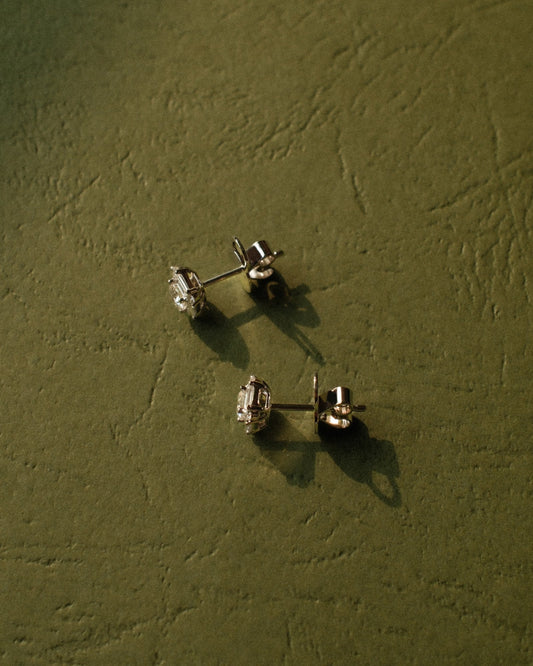 1.0 CT Round Bezel Solitaire Lab Grown Diamond Earrings