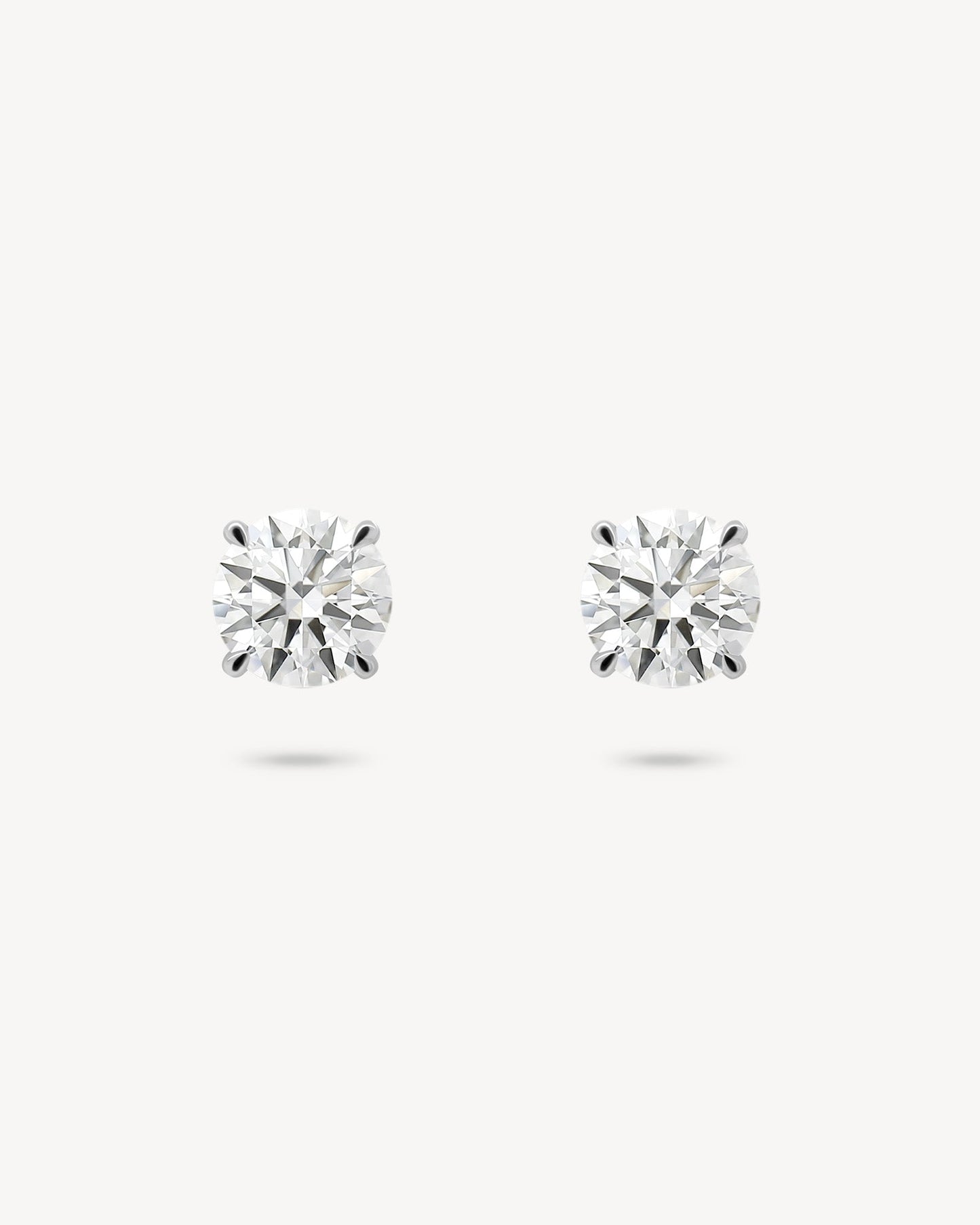 1.0 CT Round Bezel Solitaire Lab Grown Diamond Earrings