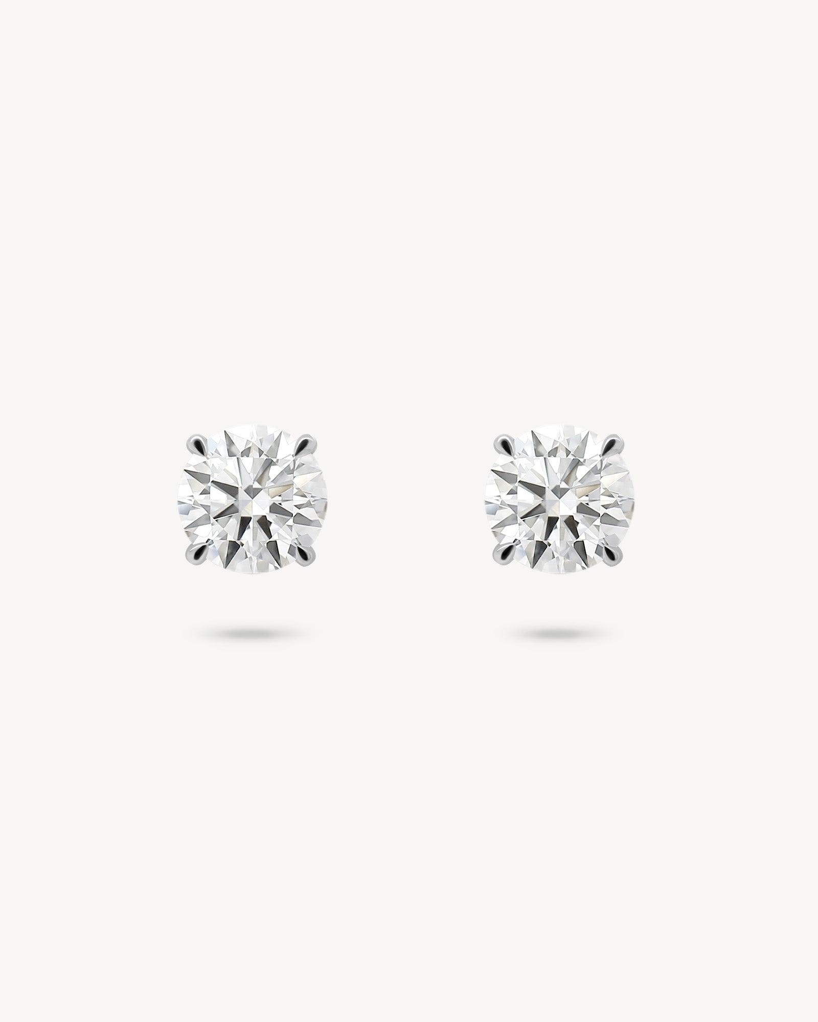 1.0 CT Round Bezel Solitaire Lab Grown Diamond Earrings
