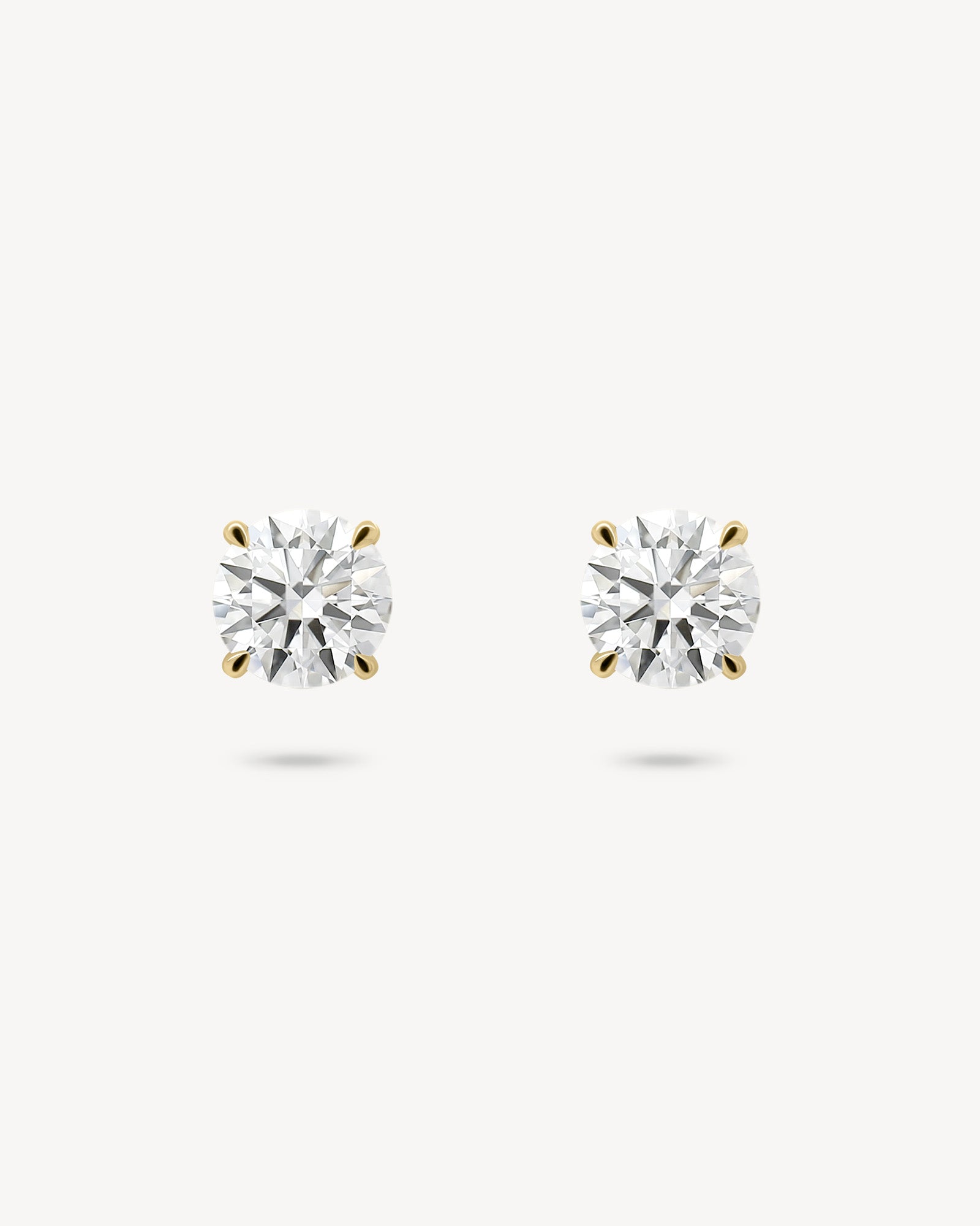 1.0 CT Round Bezel Solitaire Lab Grown Diamond Earrings