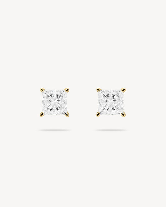 1.0 CT Round Bezel Solitaire Lab Grown Diamond Earrings