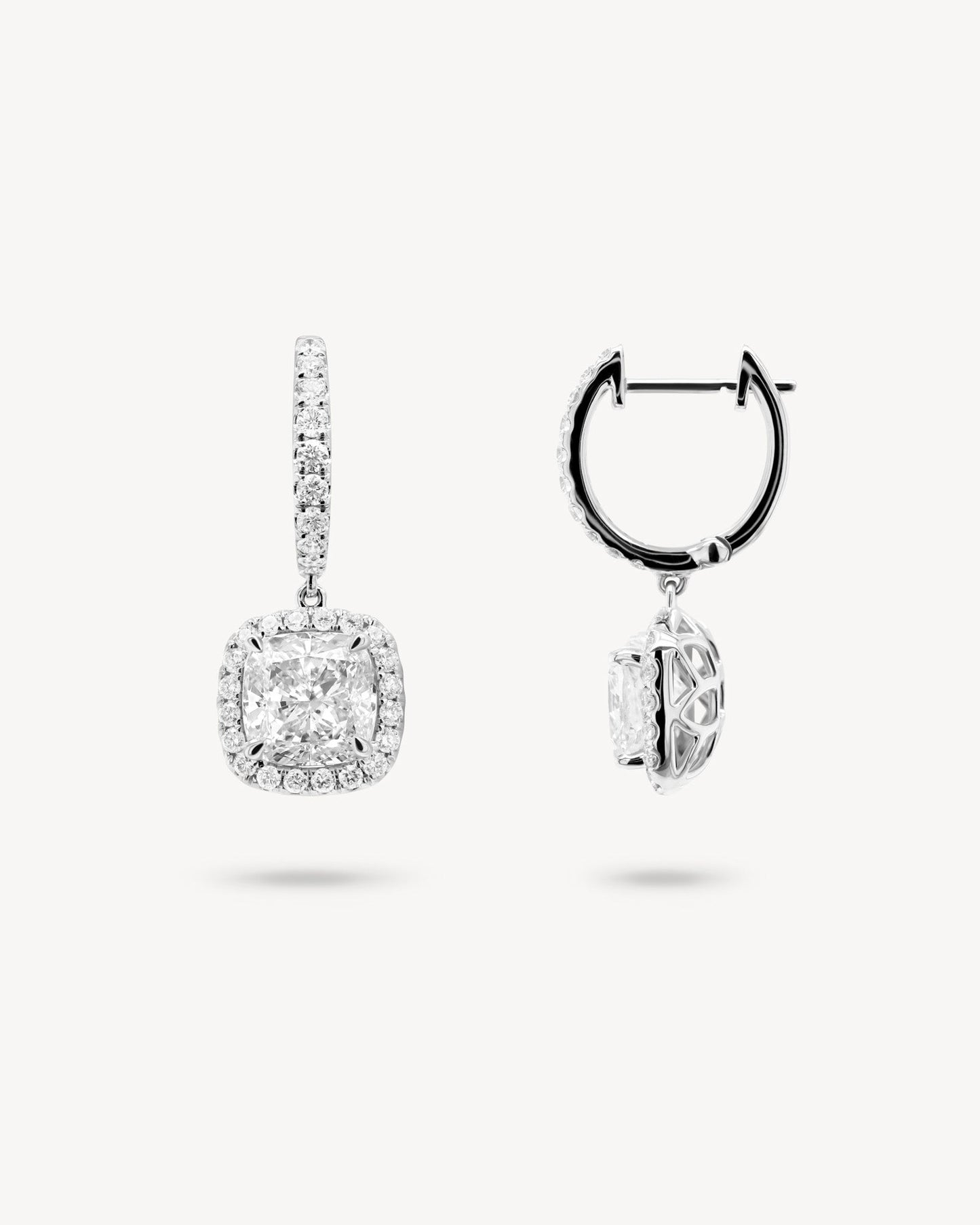 1.0 CT Round Bezel Solitaire Lab Grown Diamond Earrings