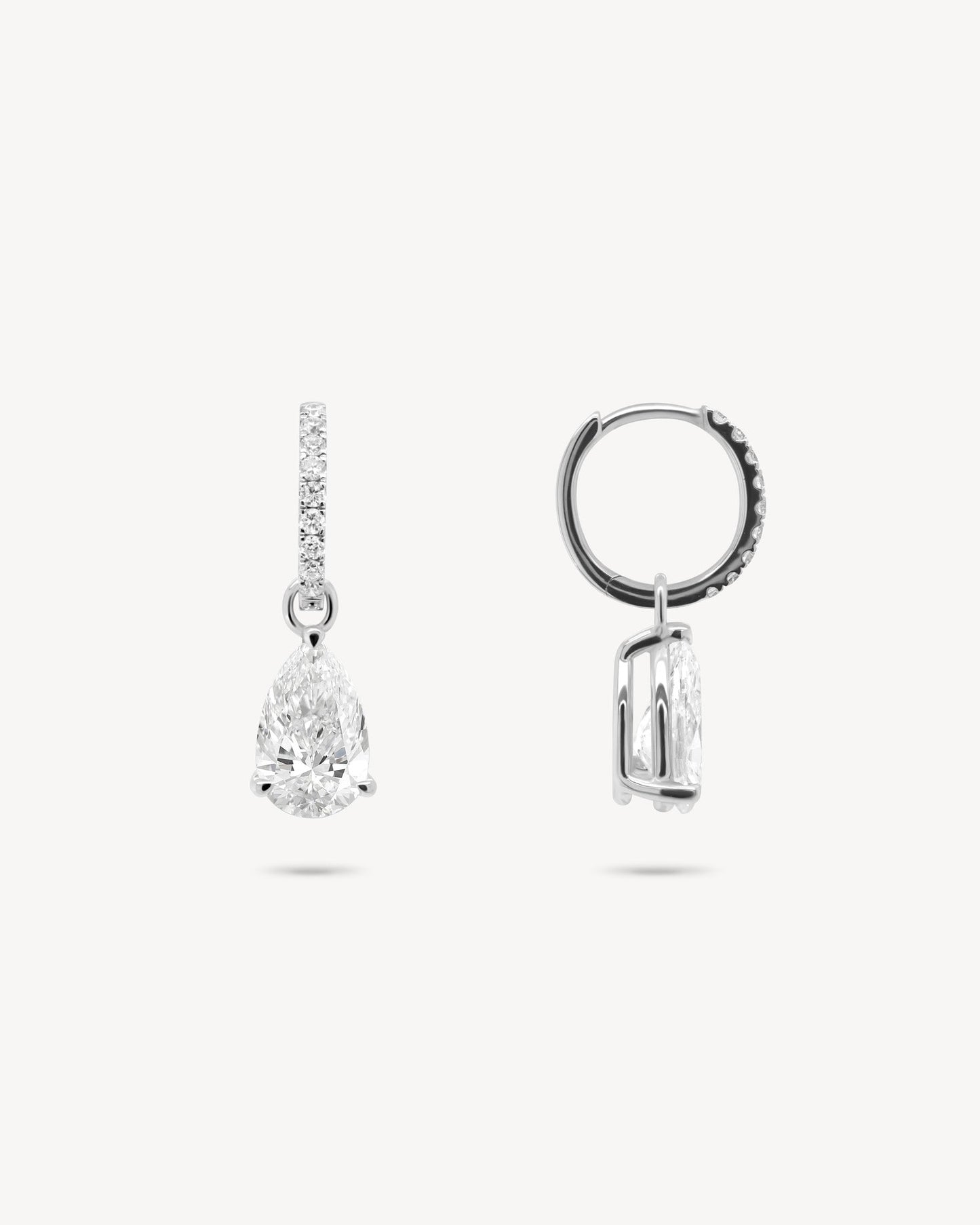1.0 CT Round Bezel Solitaire Lab Grown Diamond Earrings
